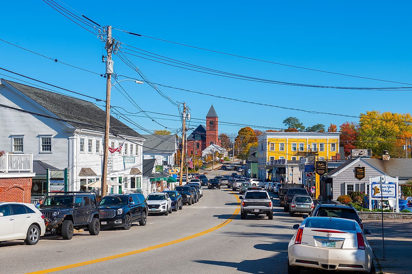 View of Main Street in the town of Wolfeboro, New Hampshire. Editorial credit: Wangkun Jia / Shutterstock.com