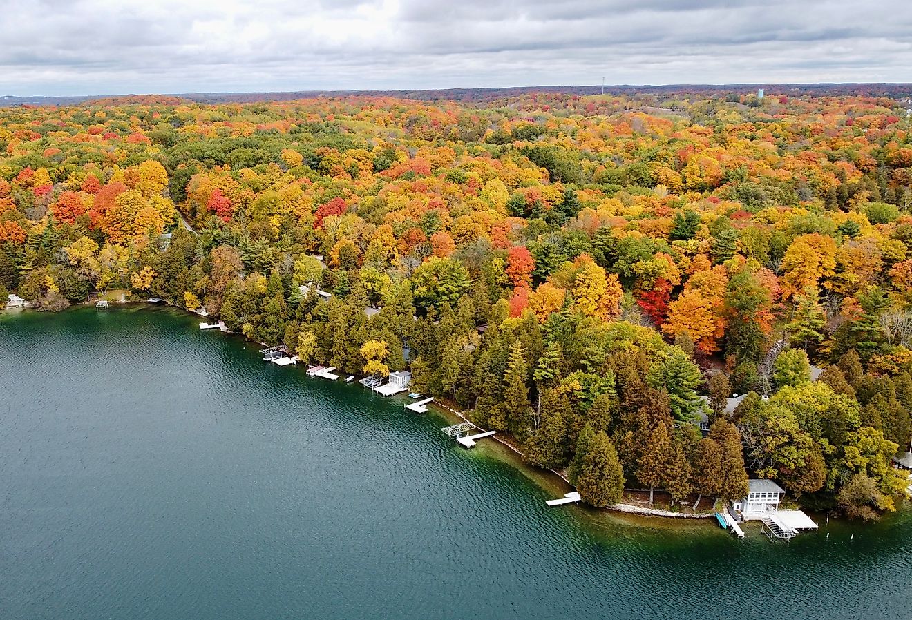 Fall colors in Wisconsin by Elkhart Lake.