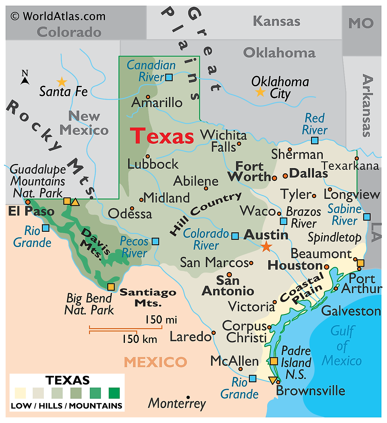 map-of-texas-landforms-map-north-east-images-and-photos-finder