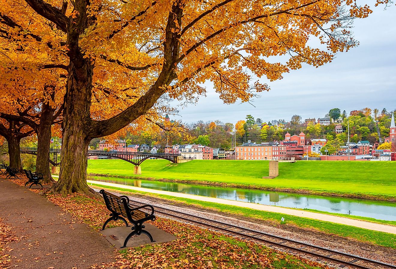 Historical Galena Town view at Autumn in Illinois. Image credit Nejdet Duzen via Shutterstock