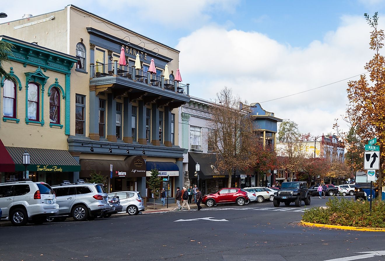 Downtown, Ashland, Oregon. Image credit Nature's Charm via Shutterstock