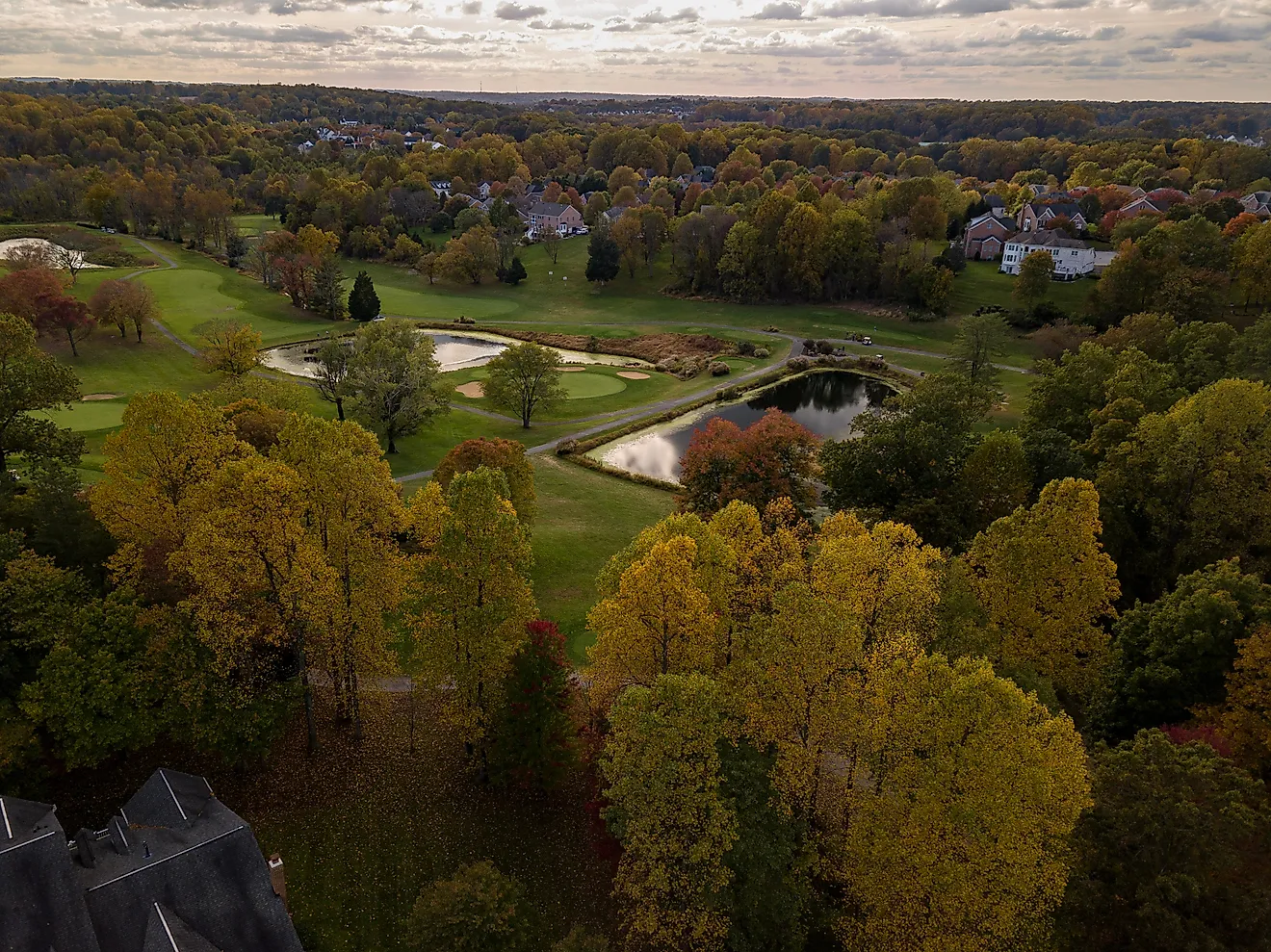 Fall view of Turf Valley Golf Club in Maryland.