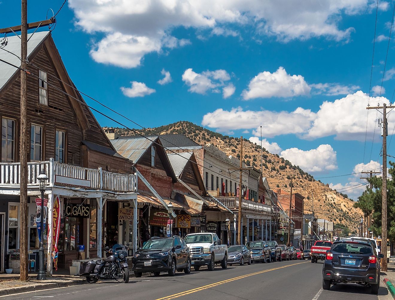 Wooden houses at Main Street, Virginia City, Nevada. Editorial credit: M. Vinuesa / Shutterstock.com