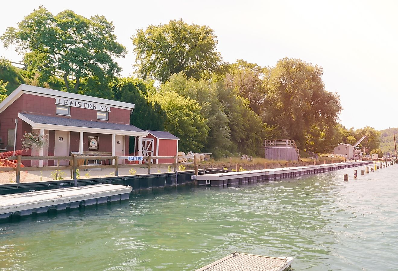 Dock along the Niagara River in Lewiston, New York. Image credit Atomazul via Shutterstock