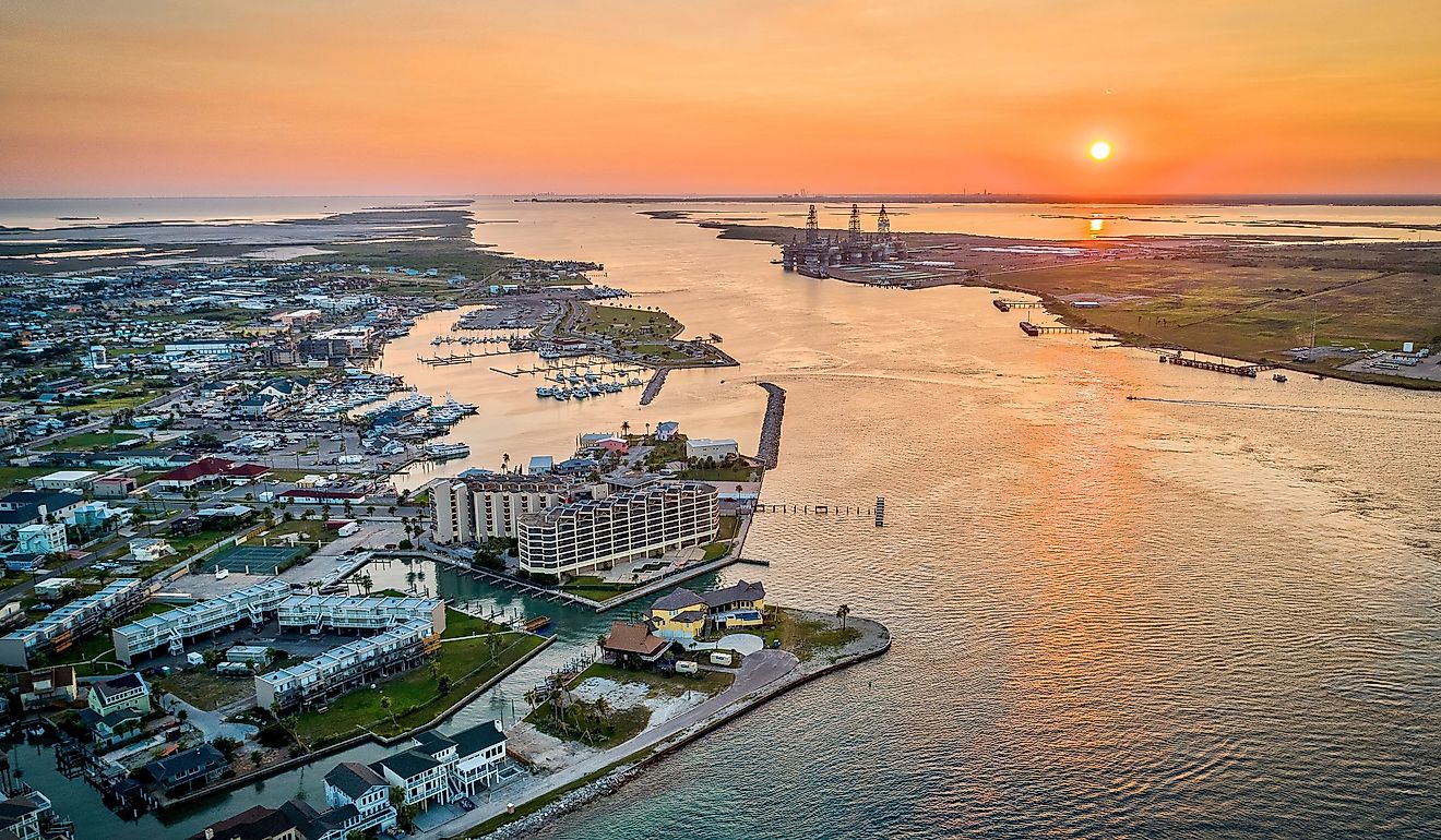 Port Aransas, Texas, Sunset. 