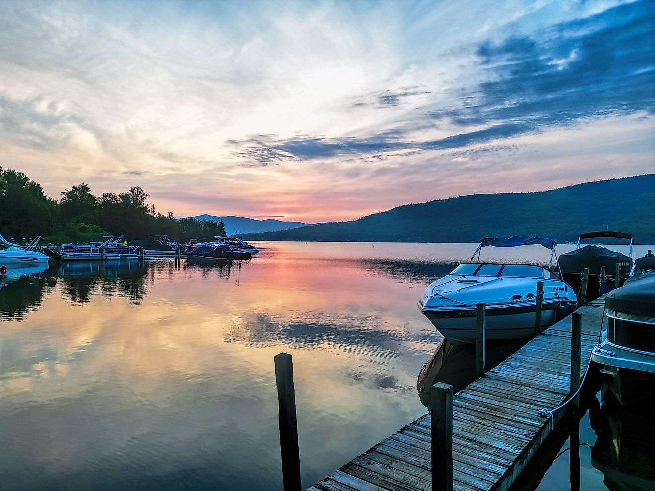 Sunrise over Lake George, New York.