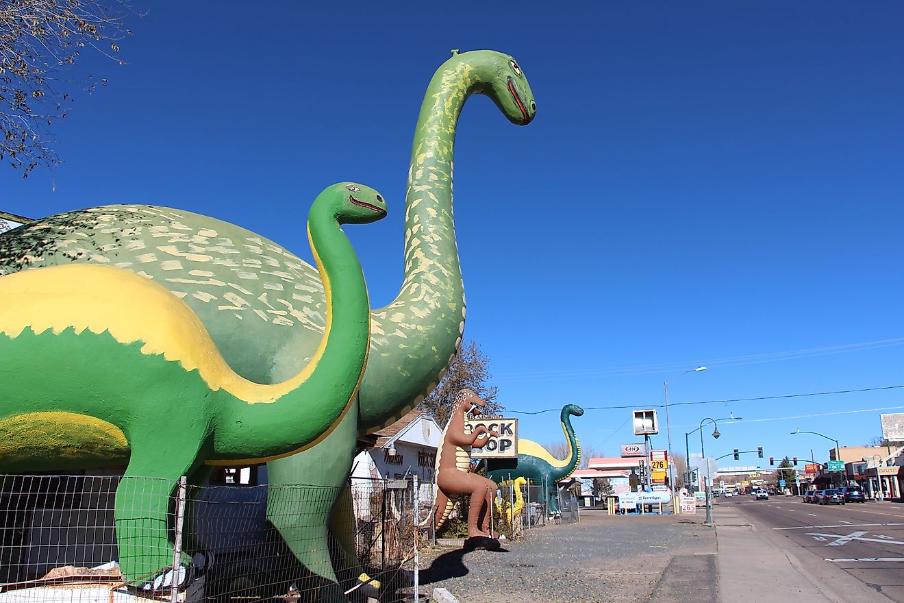 Dinosaur Gift Shop in Holbrook, Arizona. Editorial credit: DCA88 / Shutterstock.com.