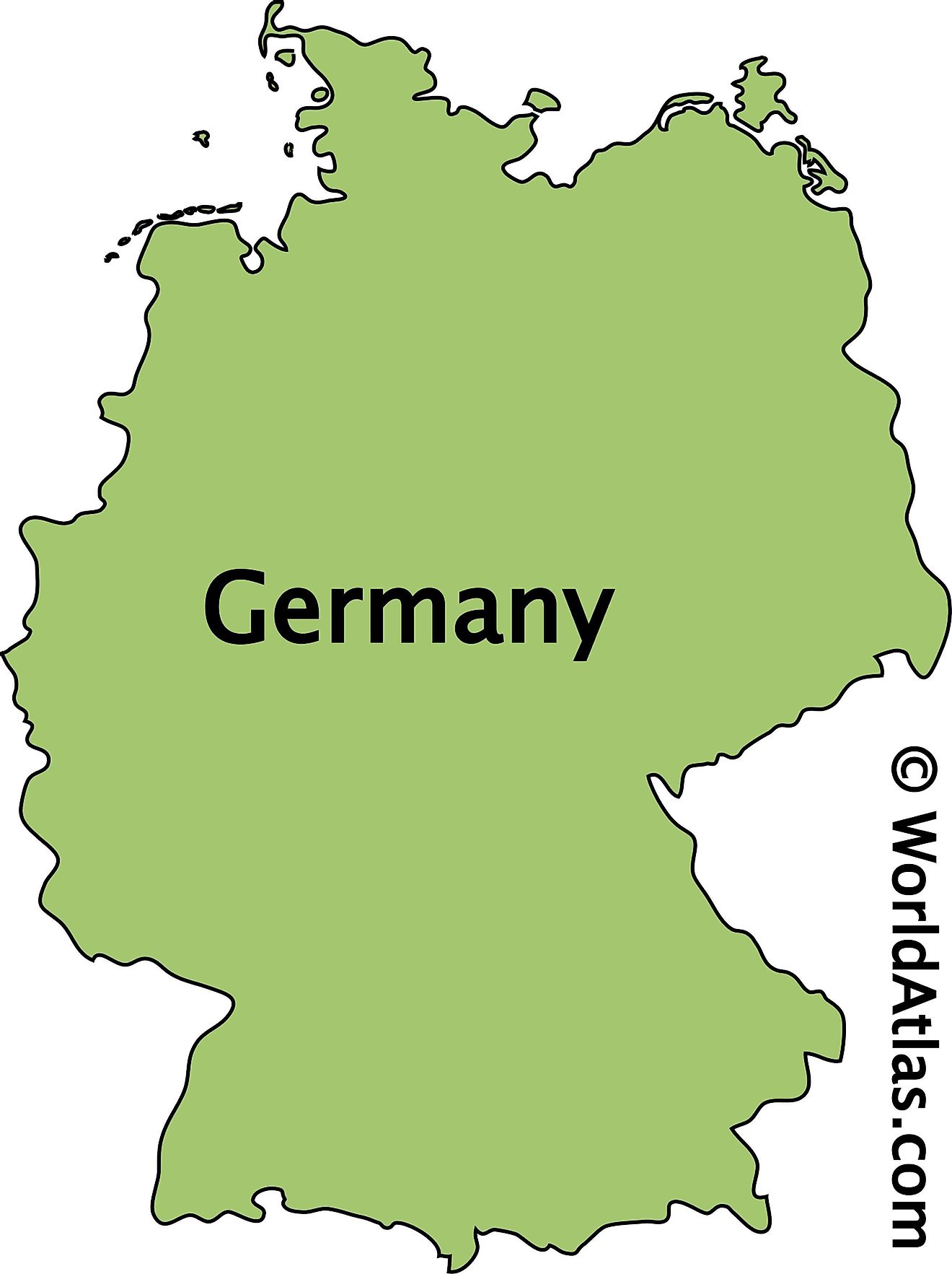 Mapa de contorno de Alemania