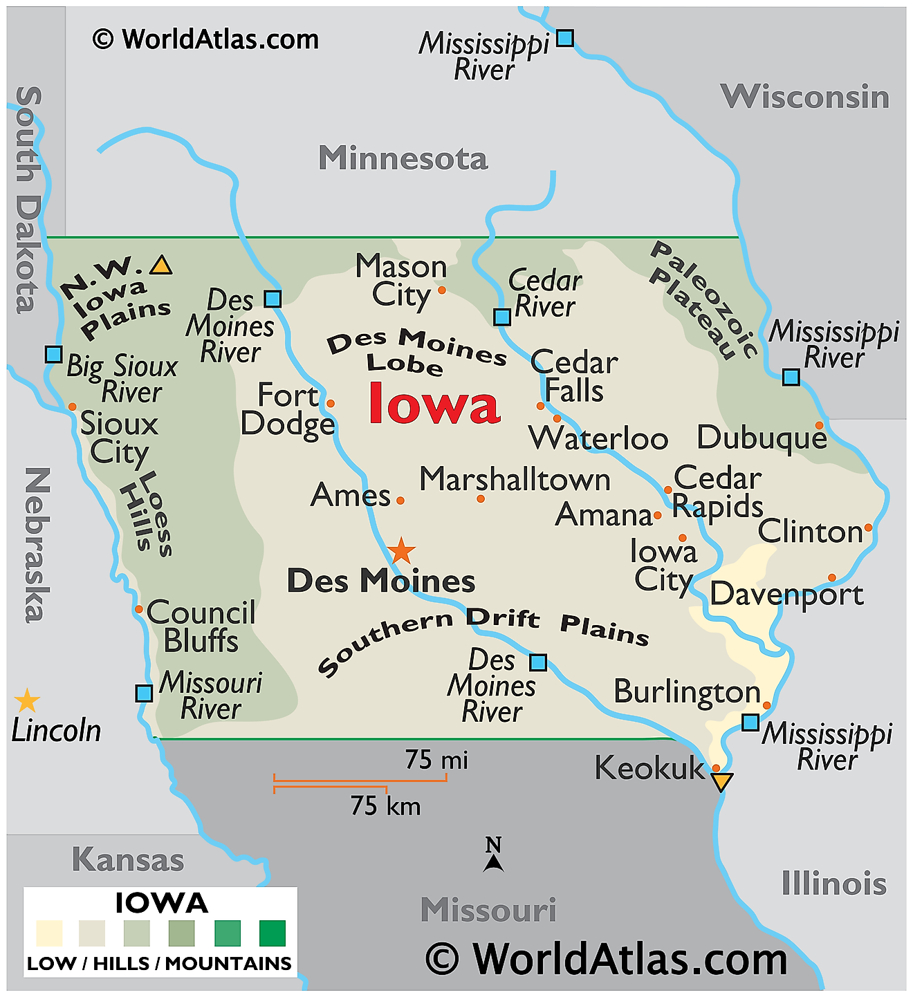 map of lakes in iowa        <h3 class=