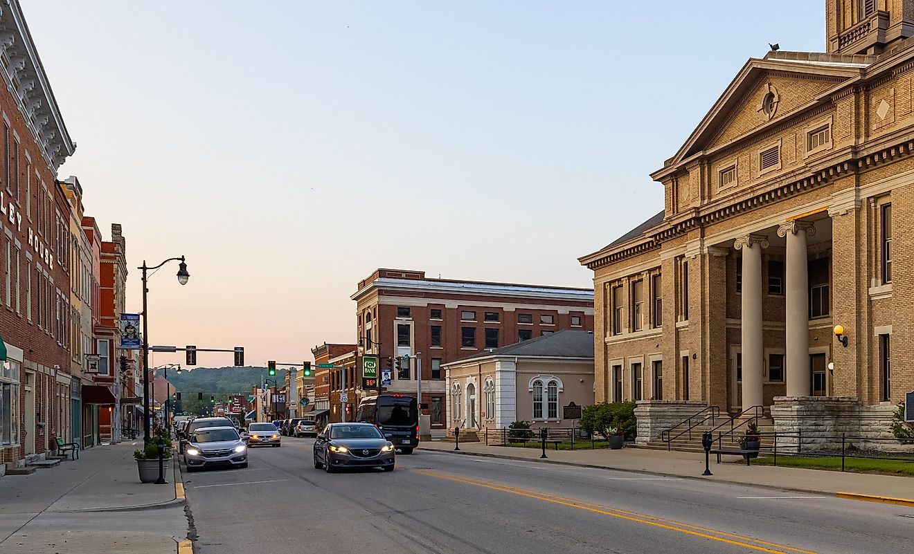 Brookville, Indiana, USA - August 20, 2021: The Franklin County Courthouse