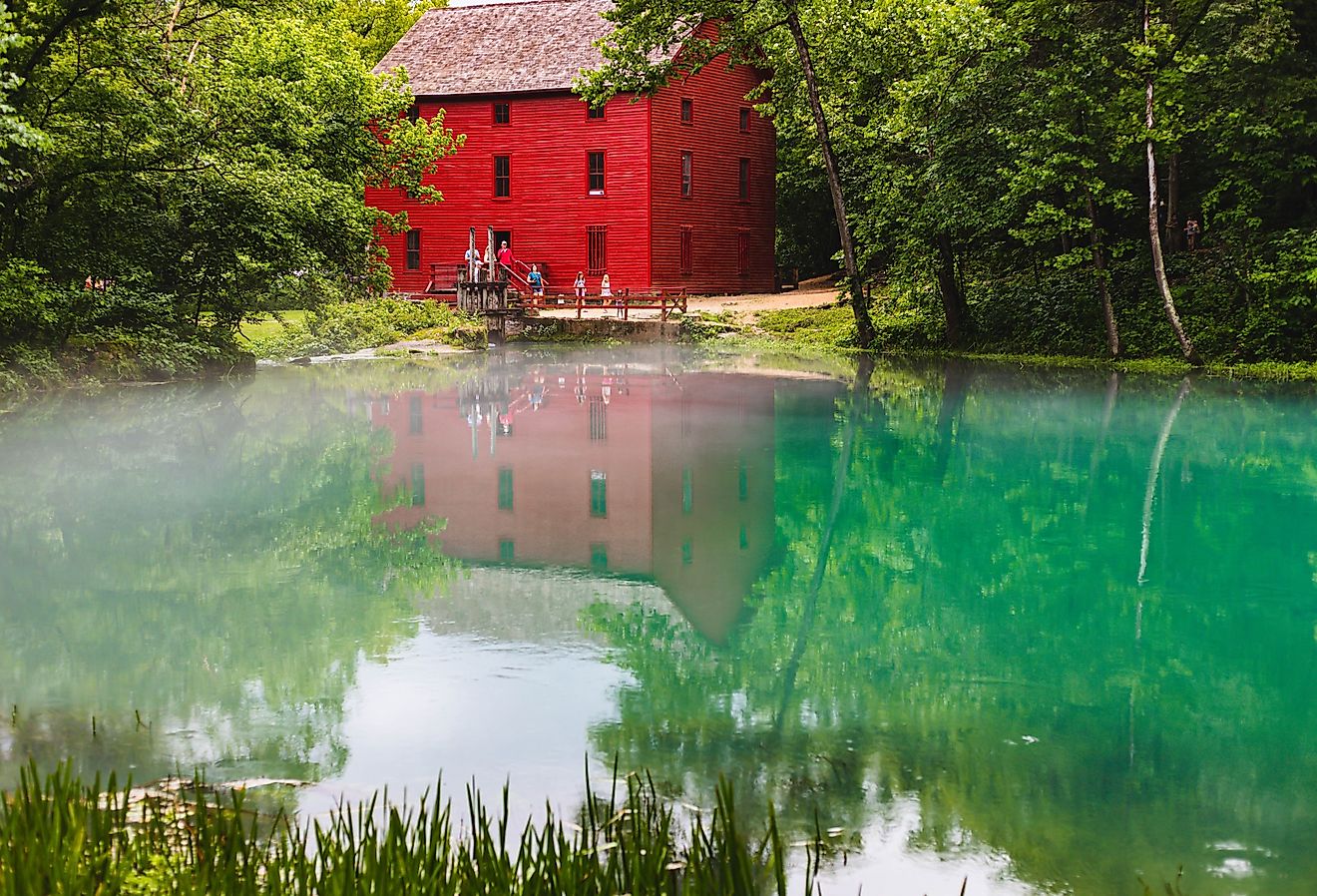 Alley Spring Mill in Eminence, Missouri in summer.