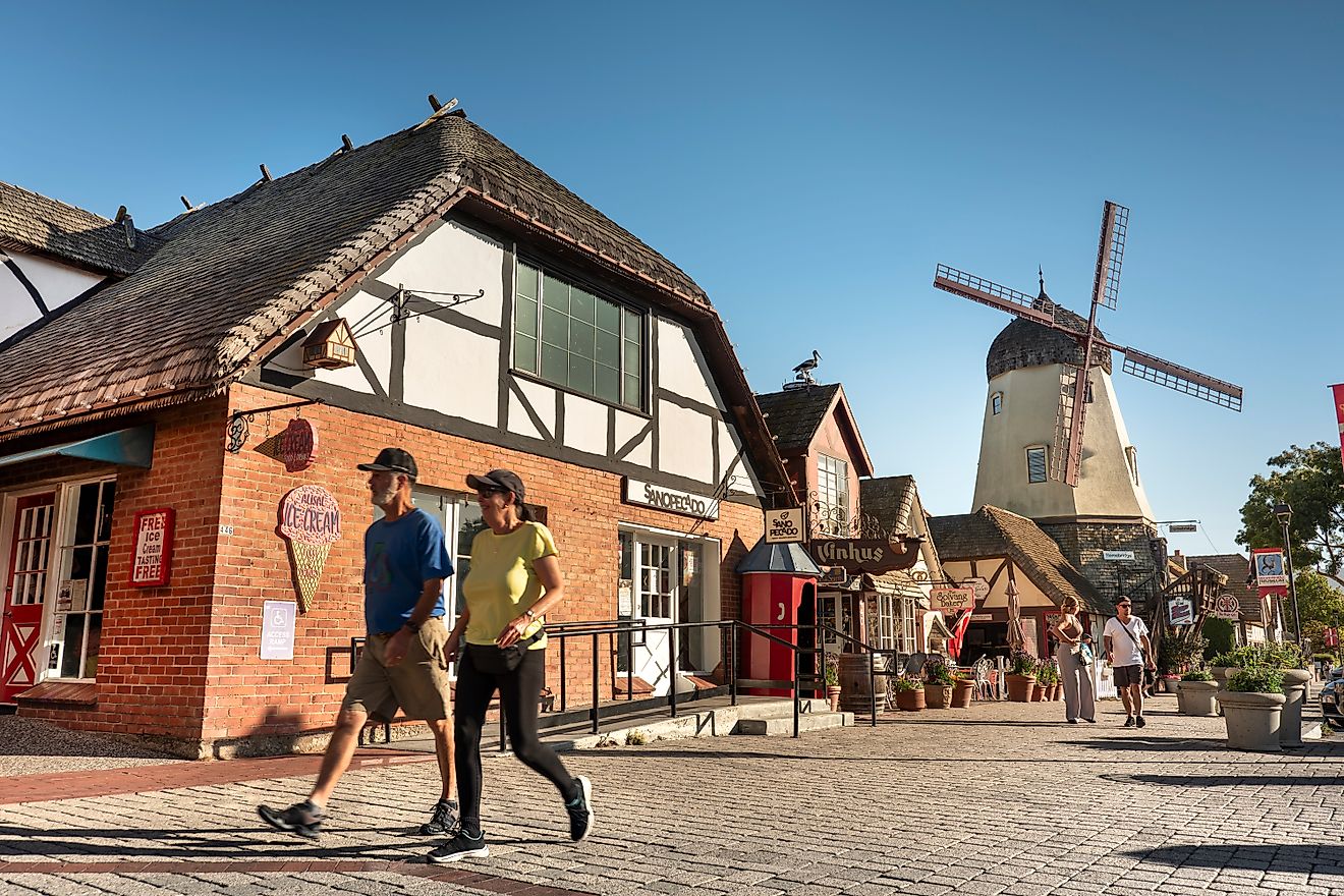 Solvang California small town Danish architectural tourist village, via Pgiam / iStock.com