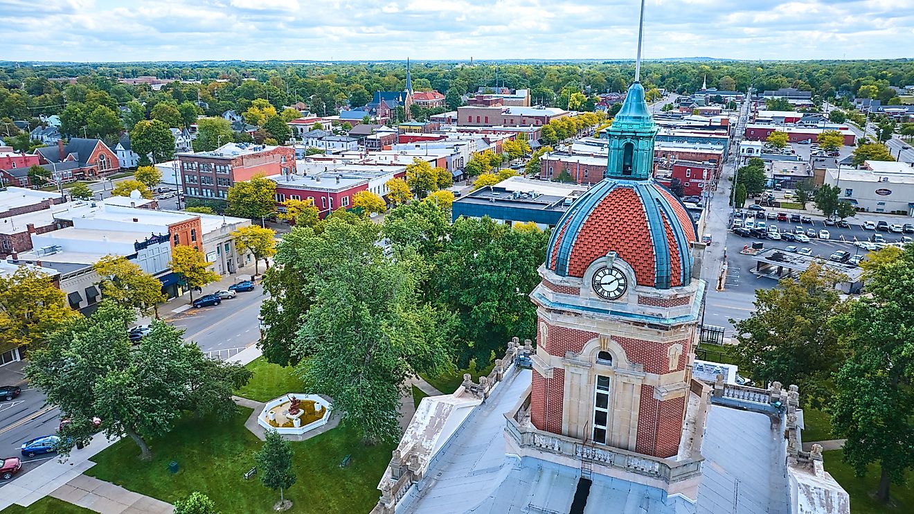 Historic Elkhart Courthouse in Goshen, Indiana