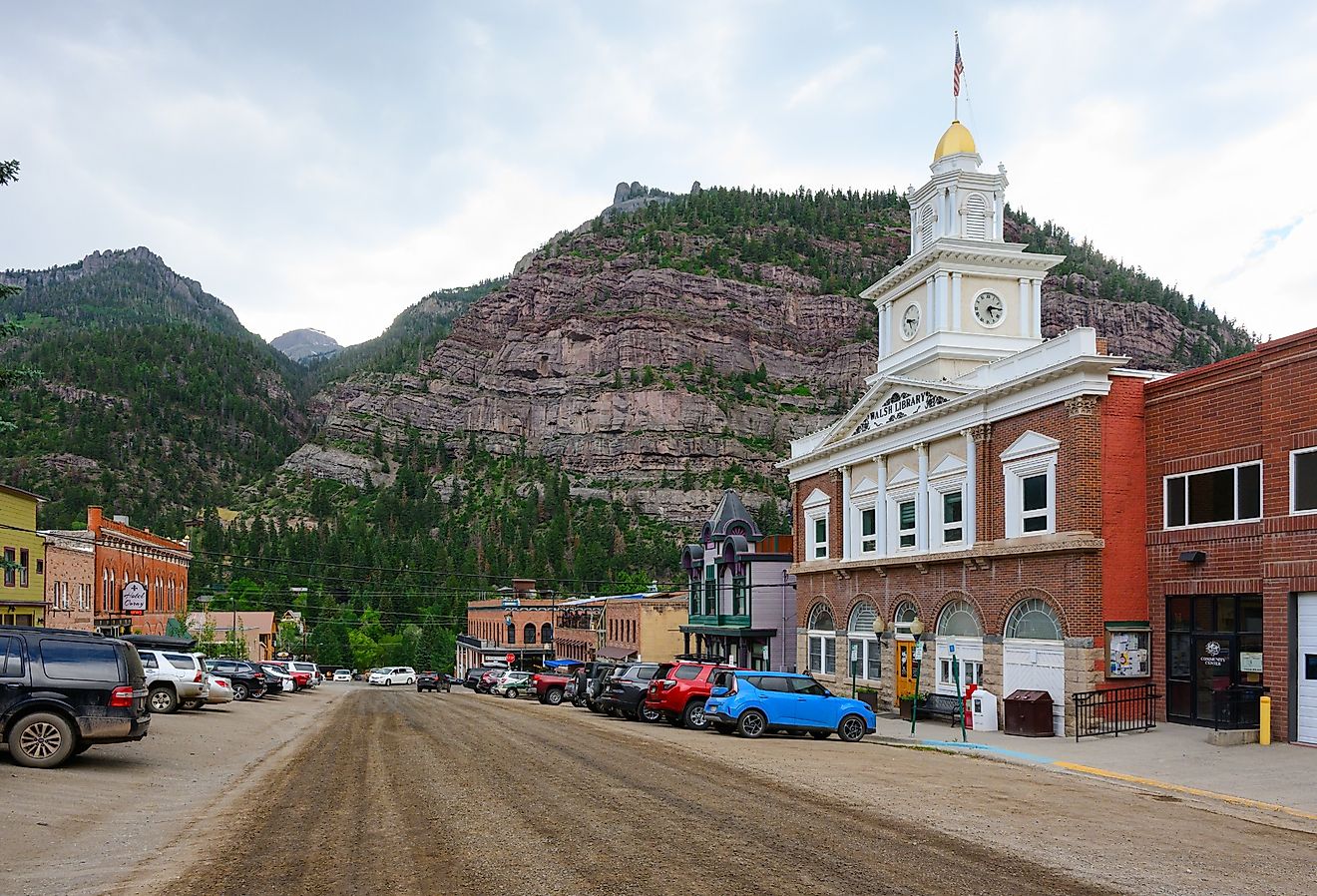 Walsh Library building and downtown Ouray, Colorado. Image credit Ian Dewar Photography via Shutterstock