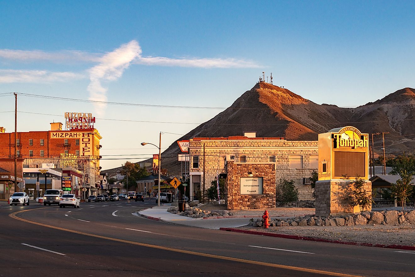 Main Street in Tonopah, Nevada. Editorial credit: Dominic Gentilcore PhD / Shutterstock.com.