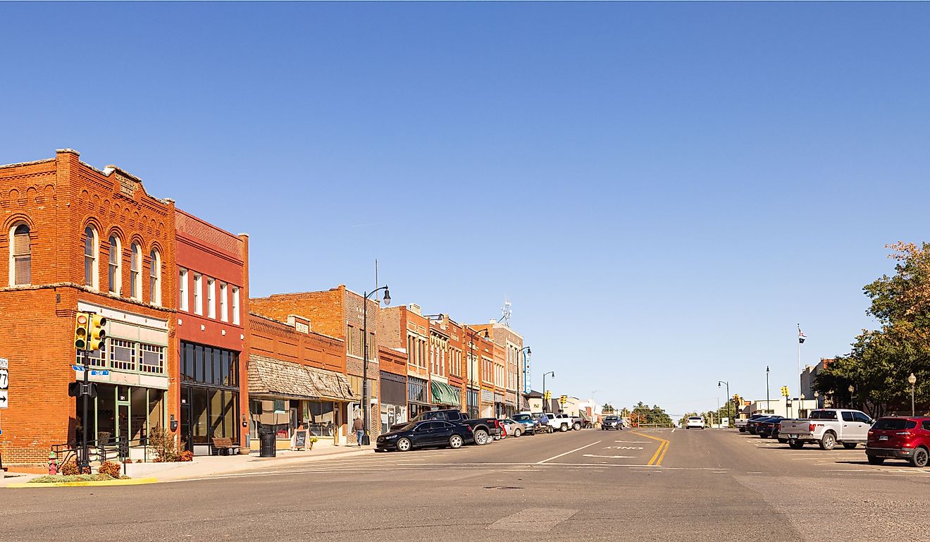  The old business district on 7th Street in Perry, Oklahoma. Editorial credit: Roberto Galan / Shutterstock.com