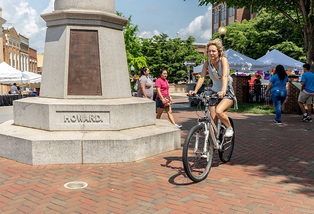 Morgan Square during a Cinco de Mayo celebration in downtown Spartanburg South Carolina. Image credit Page Light Studios via Shutterstock