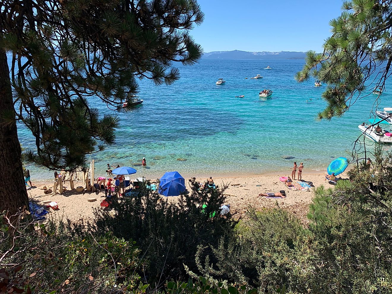 Shores of Lake Tahoe in Incline Village, Nevada.