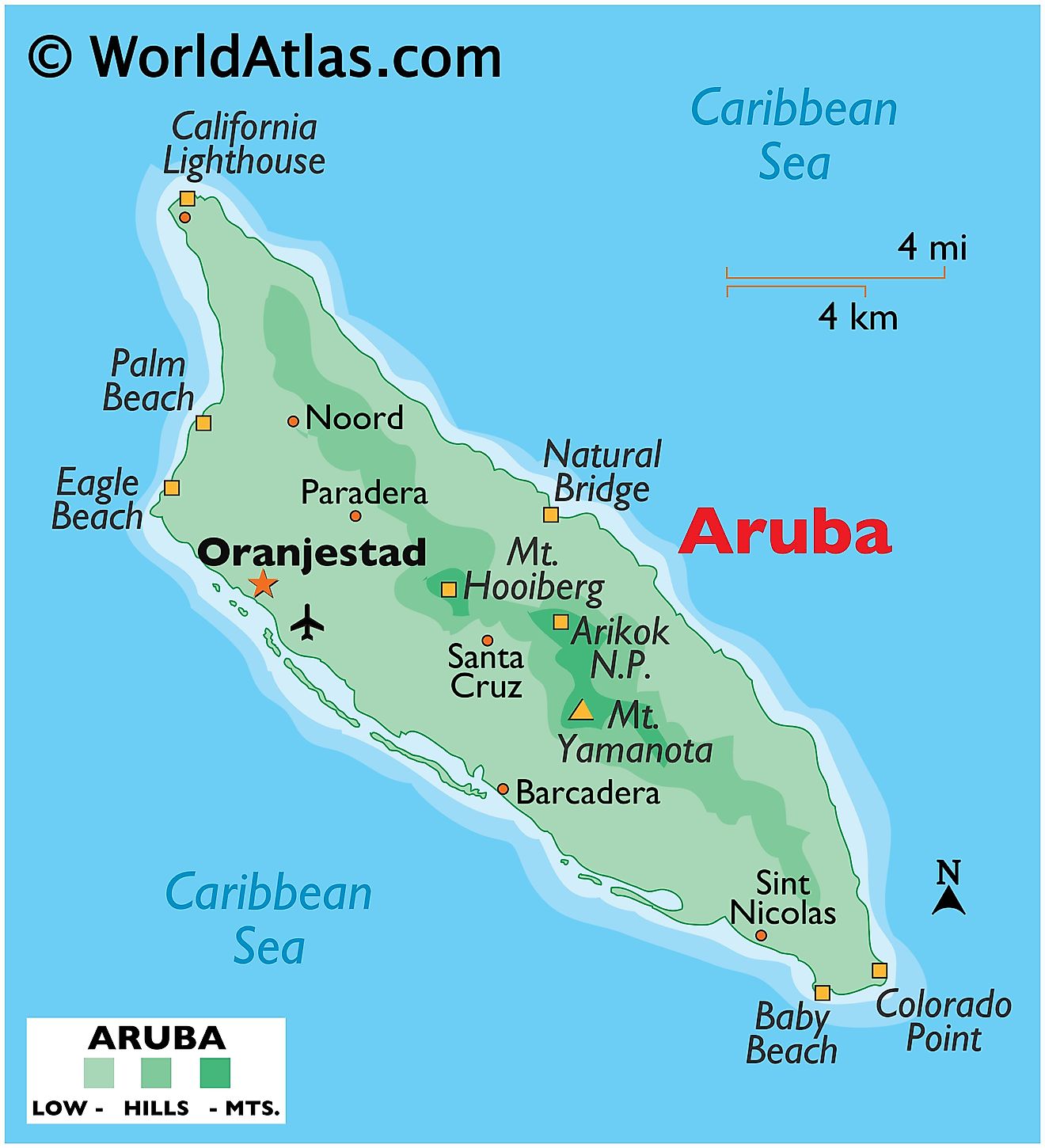 map of aruba and surrounding islands        <h3 class=