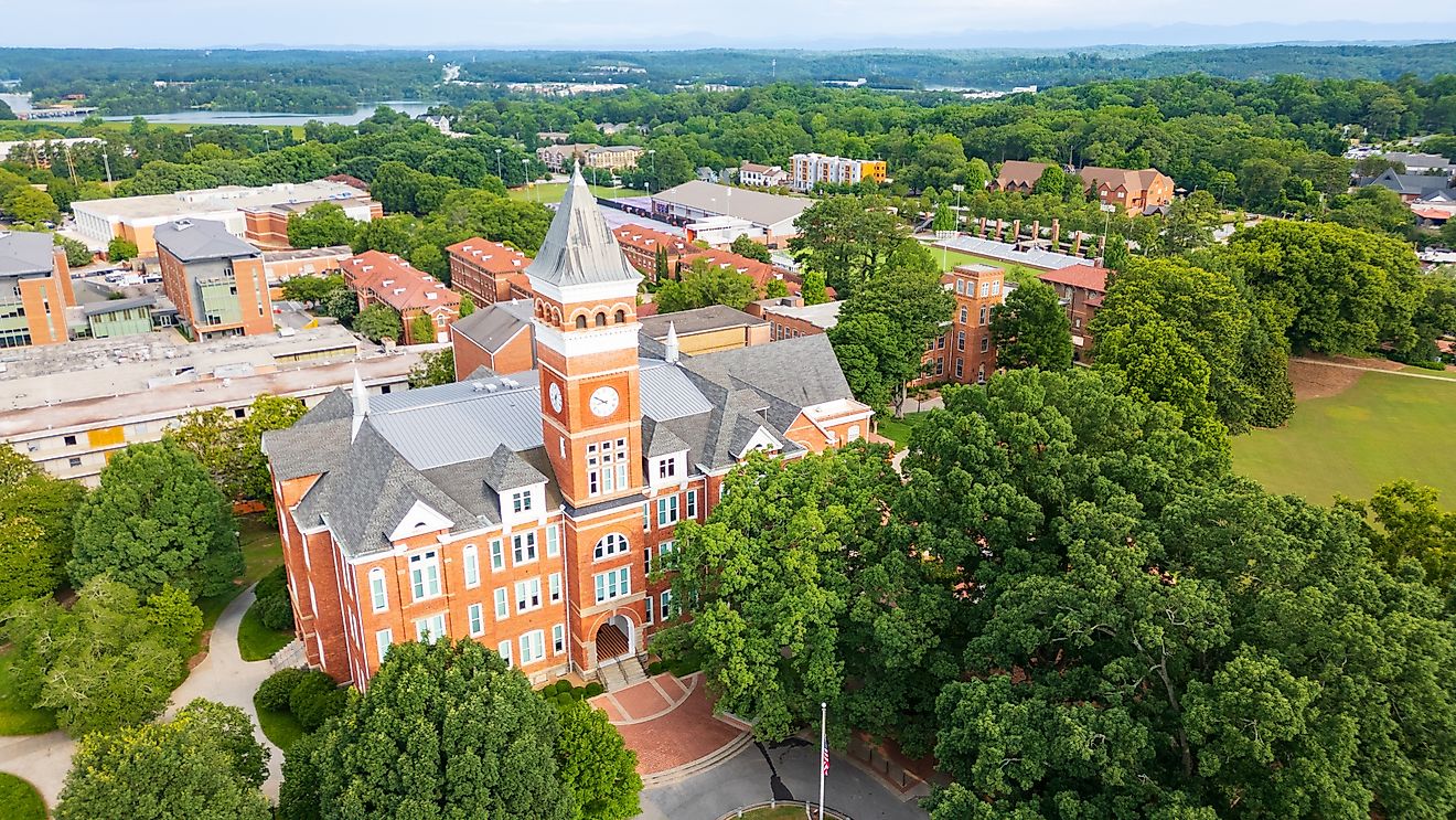 Tillman Hall on the Clemson University campus in Clemson, South Carolina. Editorial credit: Chad Robertson Media / Shutterstock.com