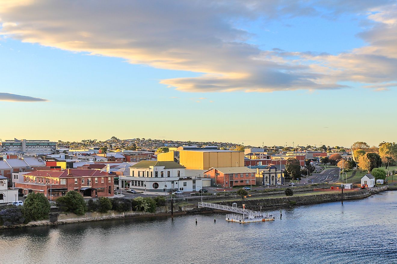 Aerial view of Devonport, Tasmania.