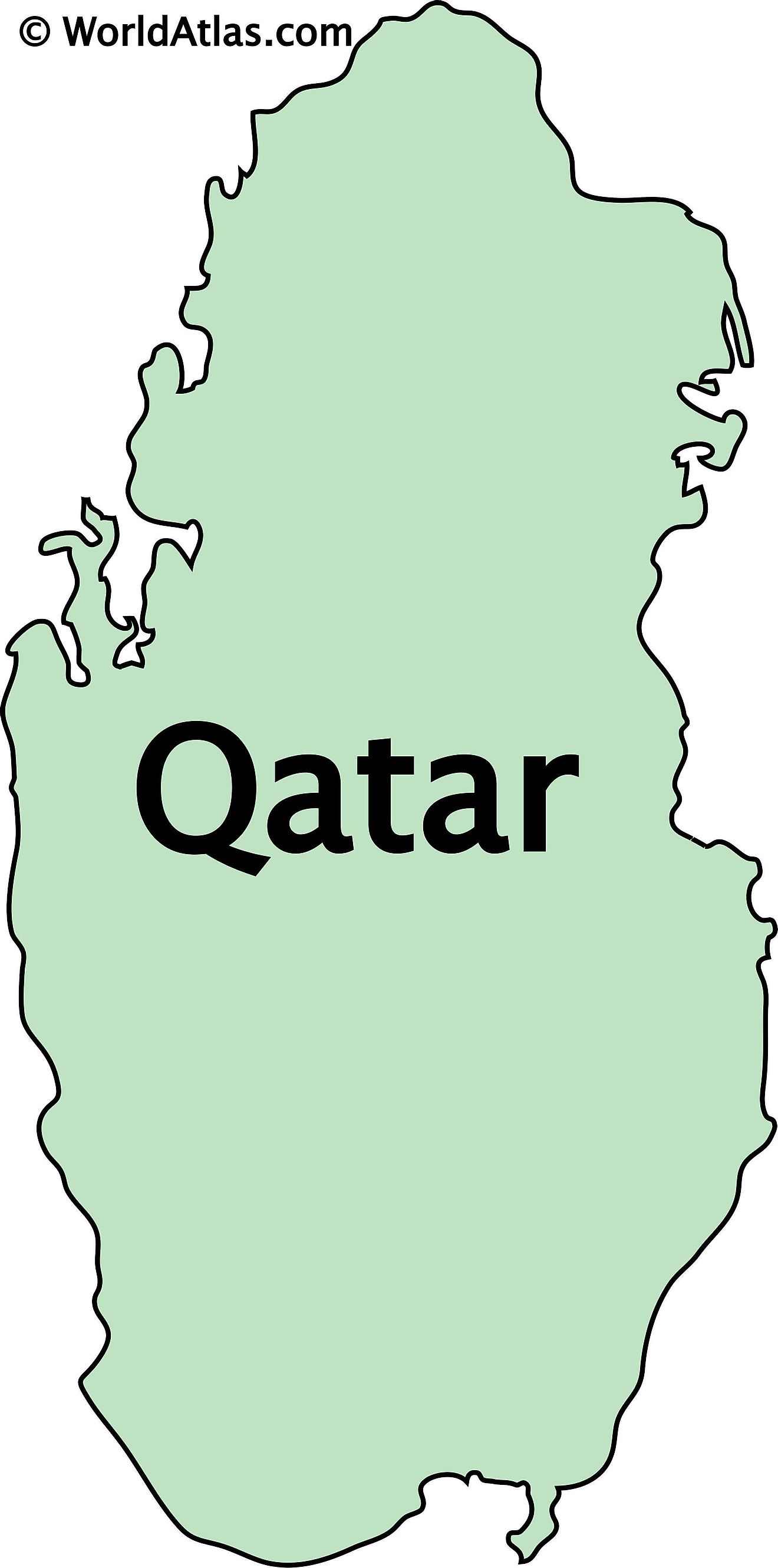 Blank Map Of Qatar Qatar Outline Map Qatar Qatar National Day Map Images