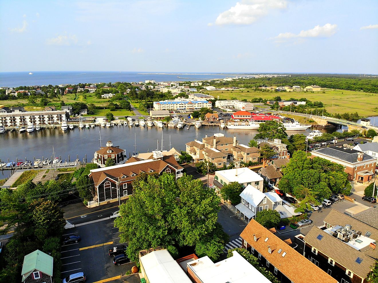 Aerial view of Lewes, Delaware. Editorial credit: Khairil Azhar Junos / Shutterstock.com