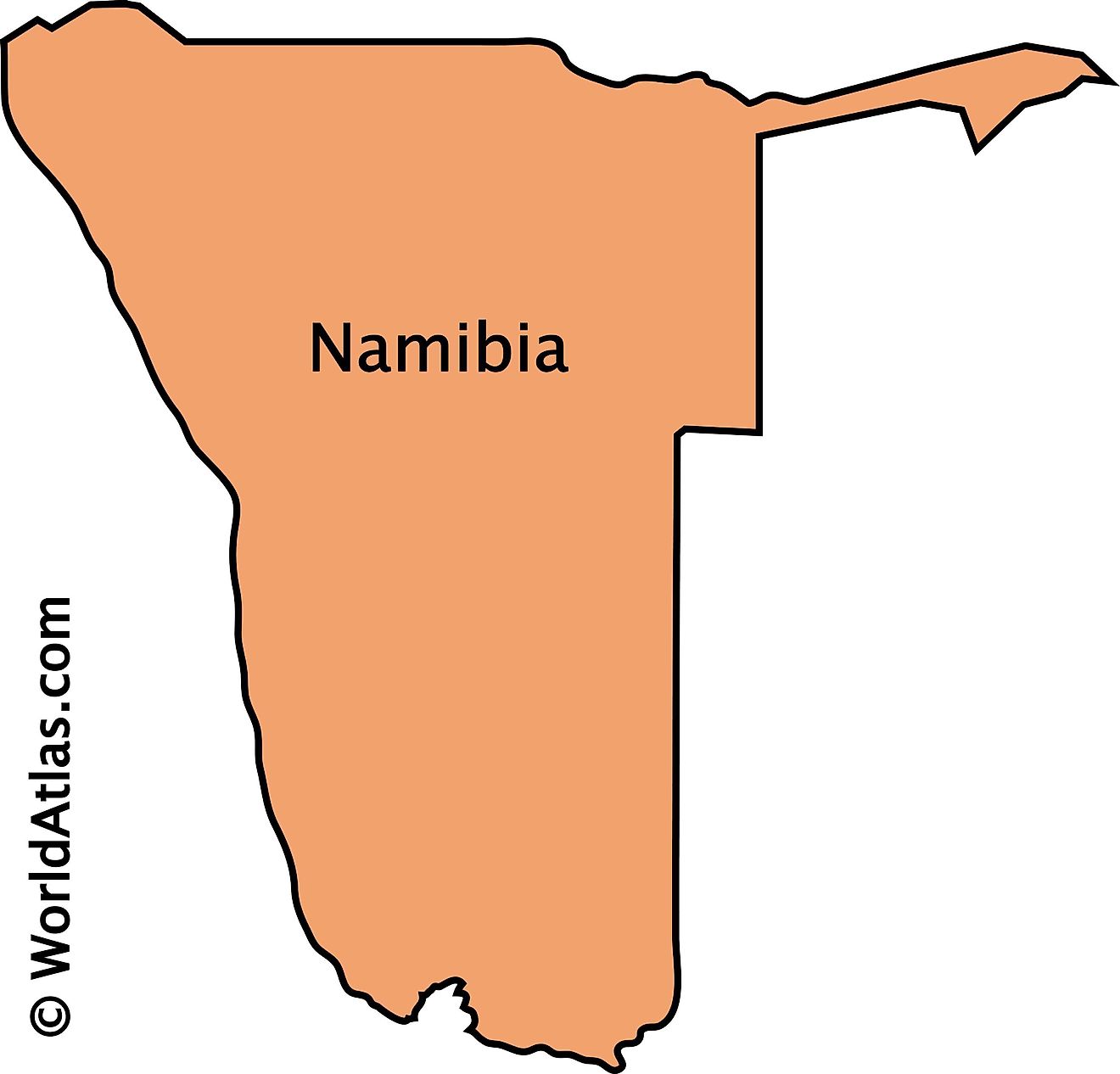 namib desert physical map