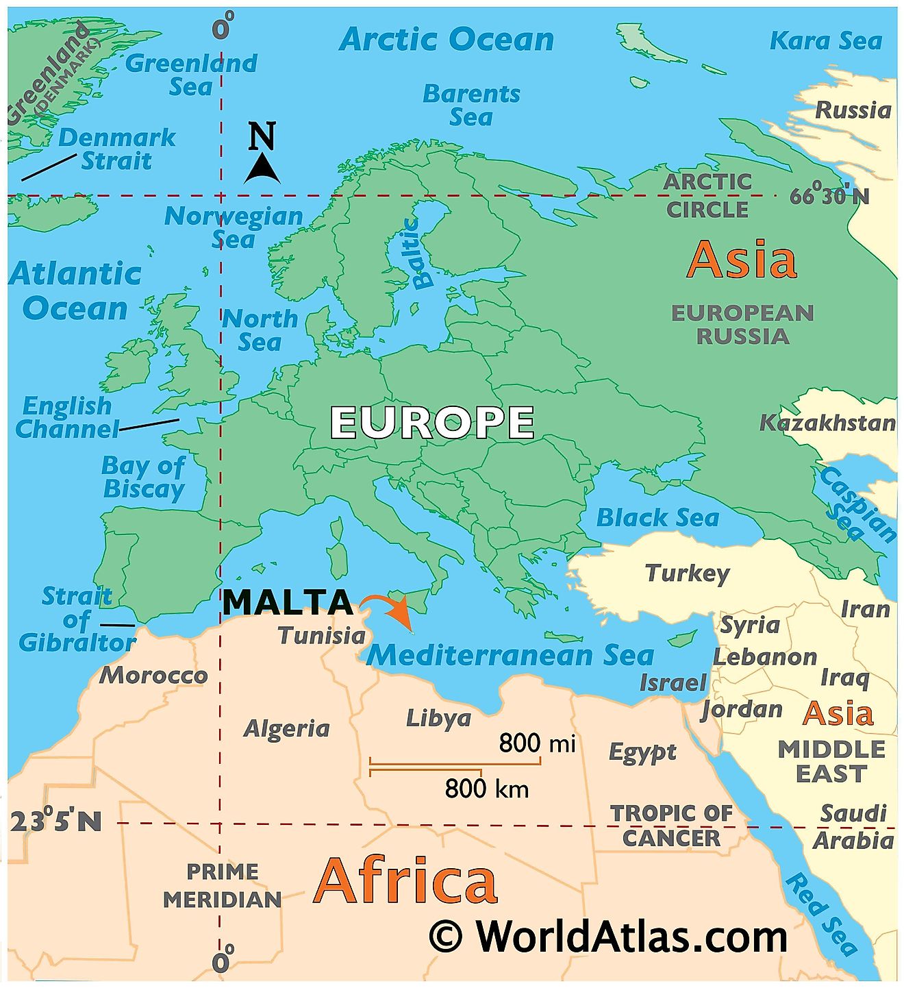 Mapas de Malta Atlas del Mundo