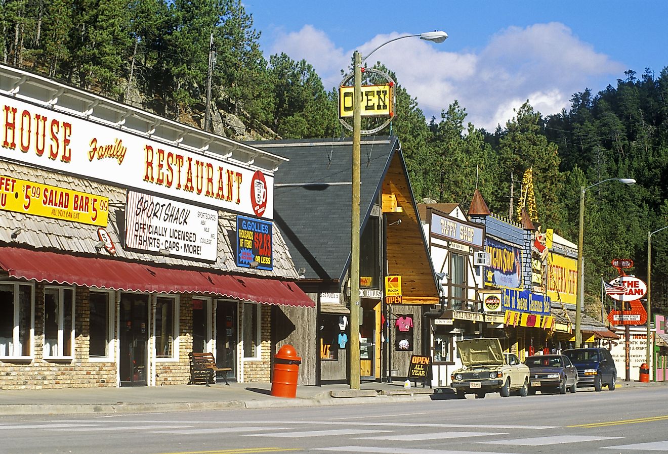 Keystone, South Dakota, storefronts circa 1990. Image credit Joseph Sohm via Shutterstock.