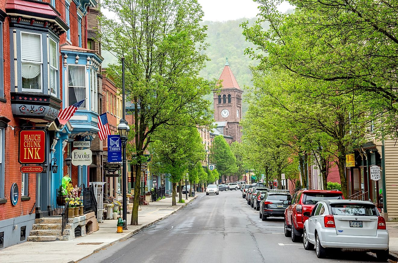 The beautiful town of Jim Thorpe, Pennsylvania.