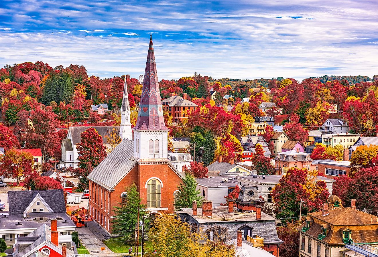 Gorgeous fall colors in Montpelier, Vermont.