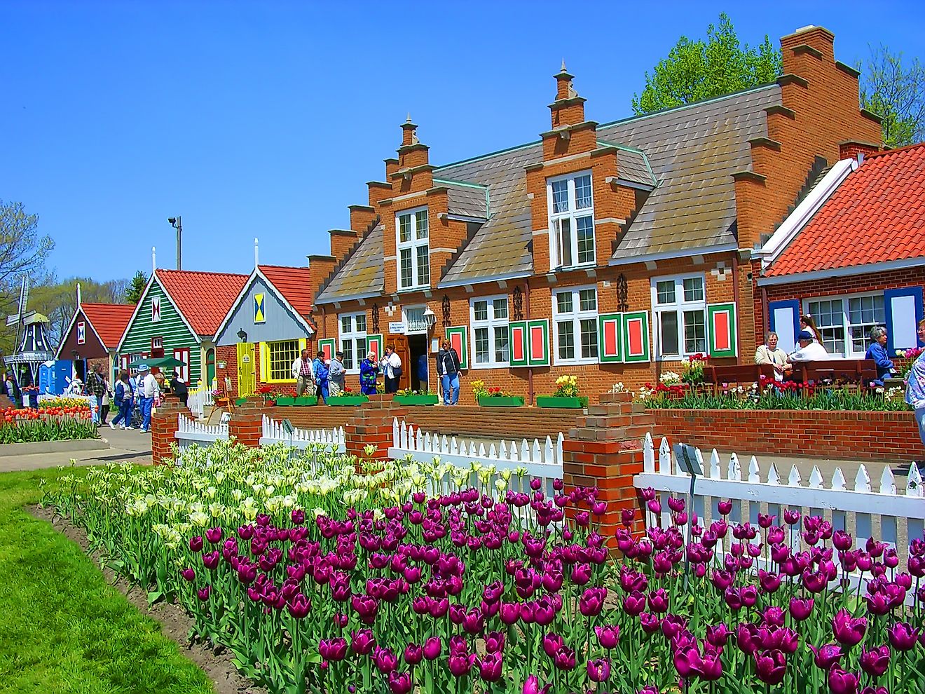 Holland, Michigan Tulip Festival in the spring, via Dennis MacDonald / Shutterstock.com