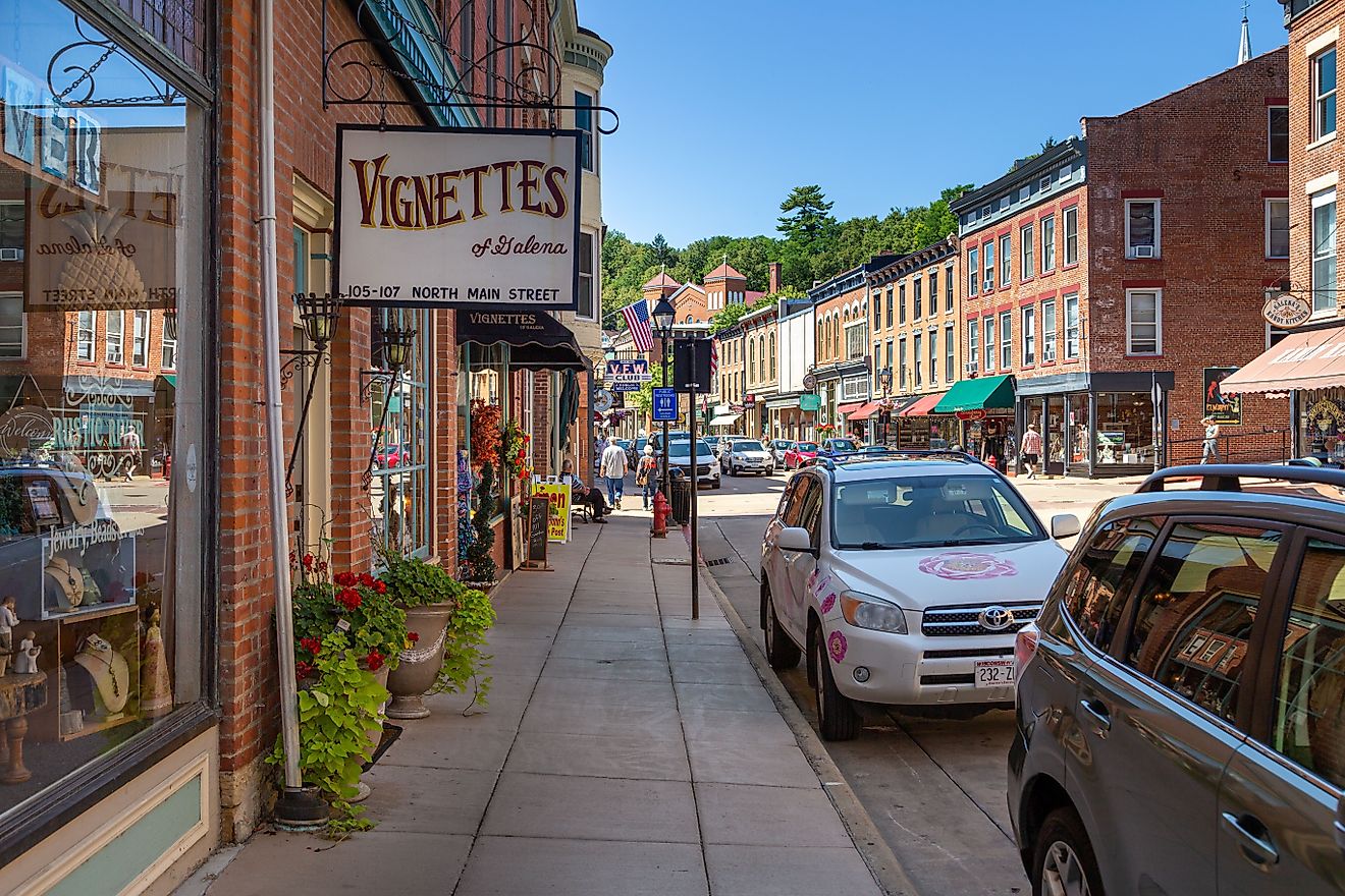 Main Street in Galena, Illinois, USA. Editorial credit: Wirestock Creators / Shutterstock.com 