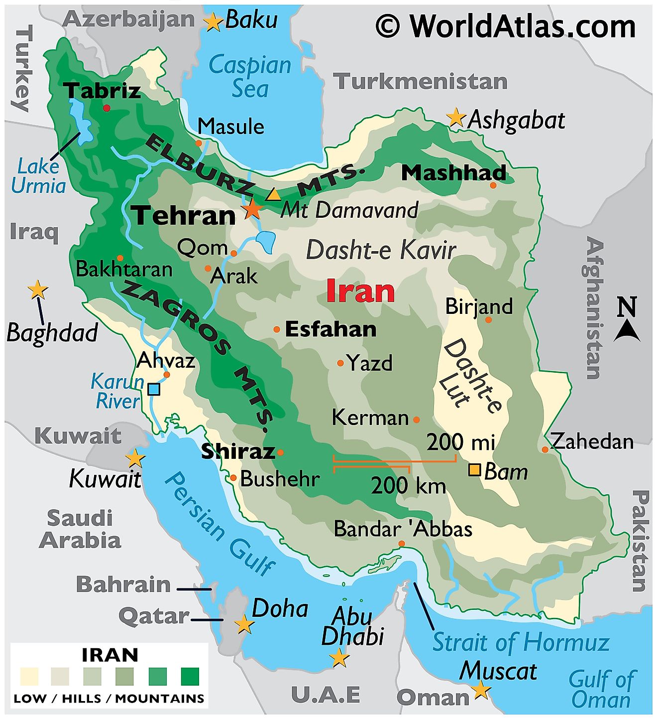 Physical Map Of Iran Ezilon Maps | Porn Sex Picture