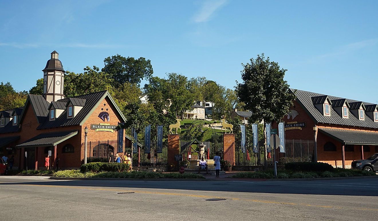 Hermann, Missouri / USA - September 7 2019: Black Shire Distillery