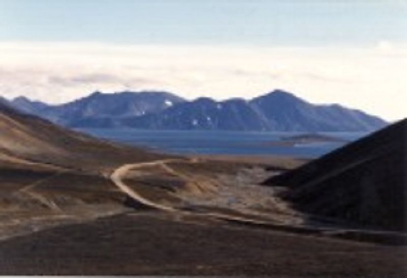 Seemingly barren plains and mountains in Beringia National Park, not far from the Bering Strait and U.S. state of Alaska.