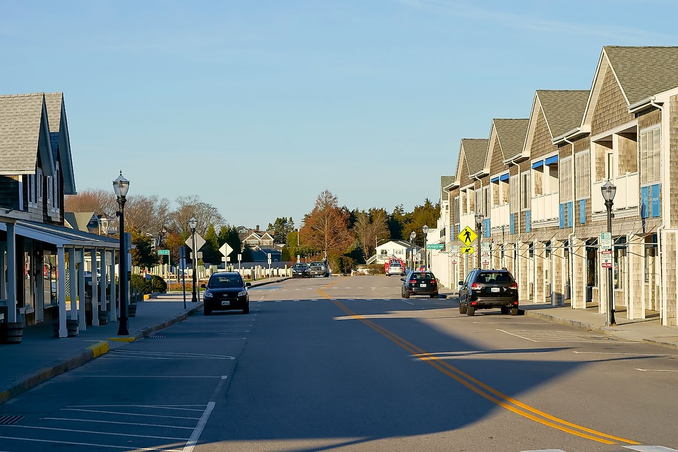 Downtown Westerly, Rhode Island. Editorial credit: Yingna Cai / Shutterstock.com.