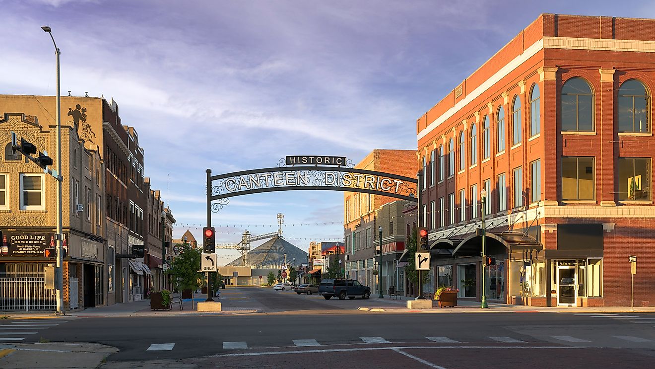 The Historic Canteen District in North Platte, Nebraska. Editorial credit: Nagel Photography / Shutterstock.com.