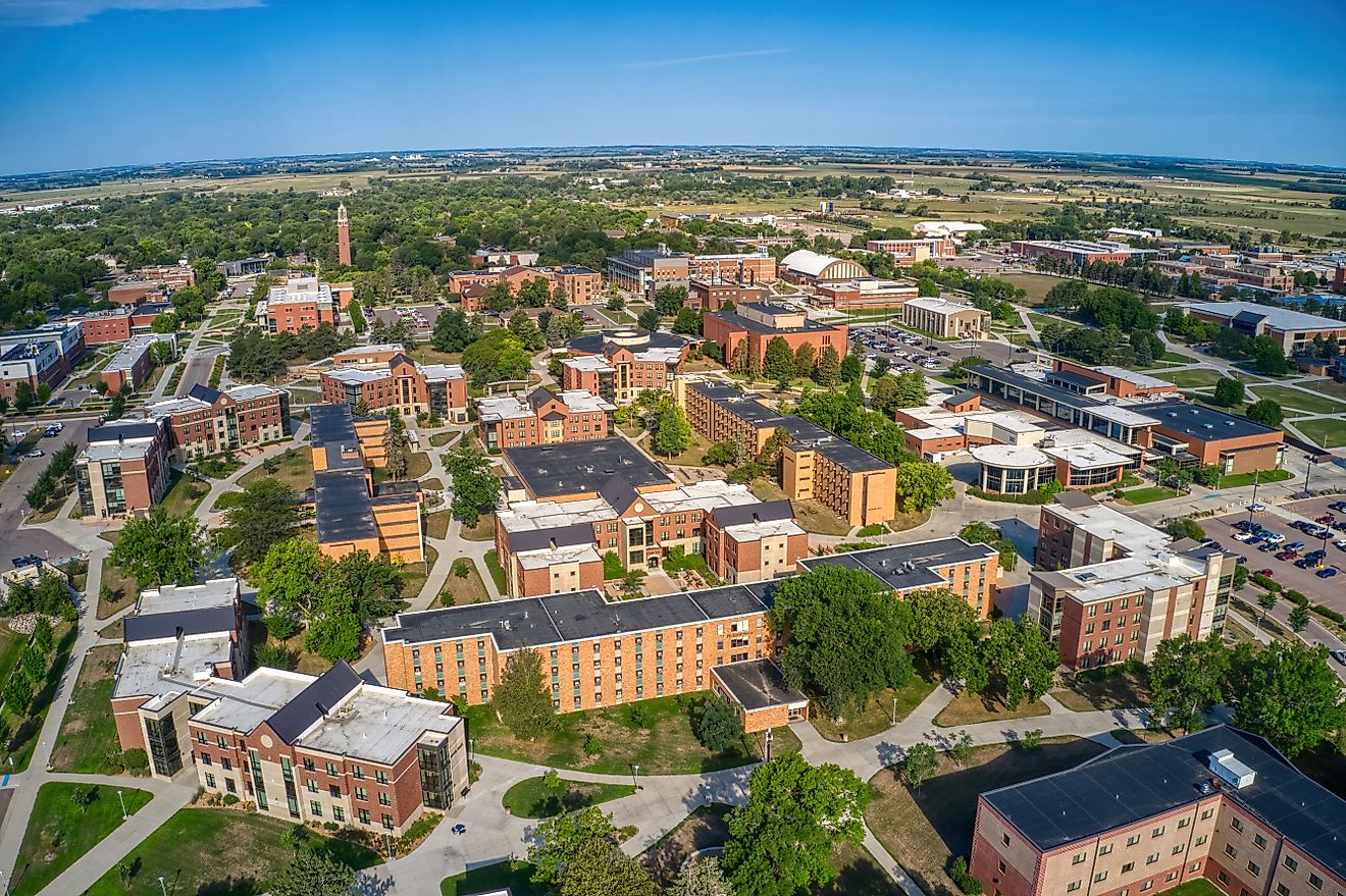 Aerial view of Brookings, South Dakota.