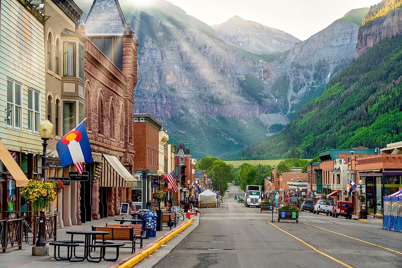 The charming mountain town of Telluride, Colorado.