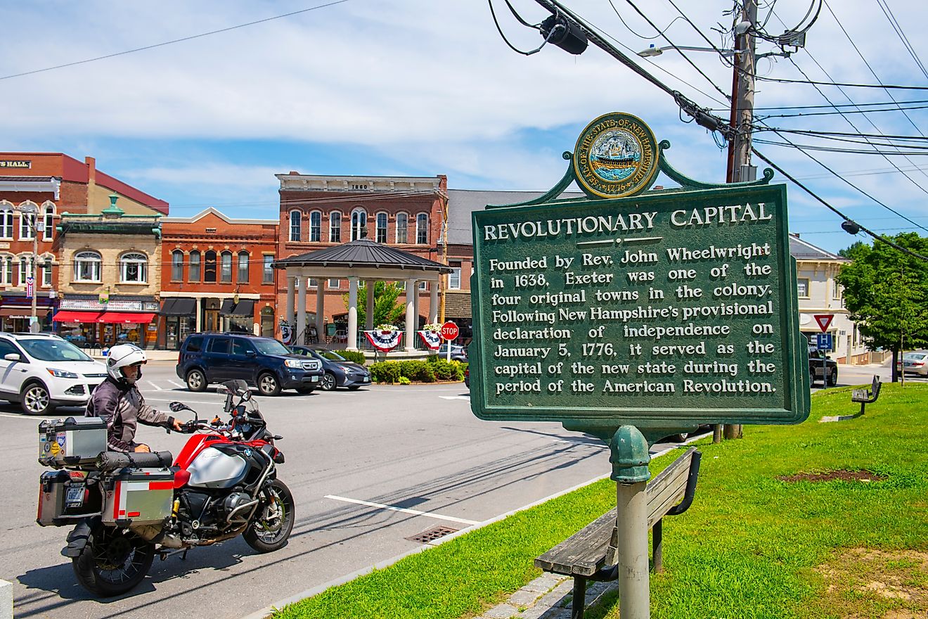 The historic town center of Exeter, New Hampshire. Editorial credit: Wangkun Jia / Shutterstock.com.