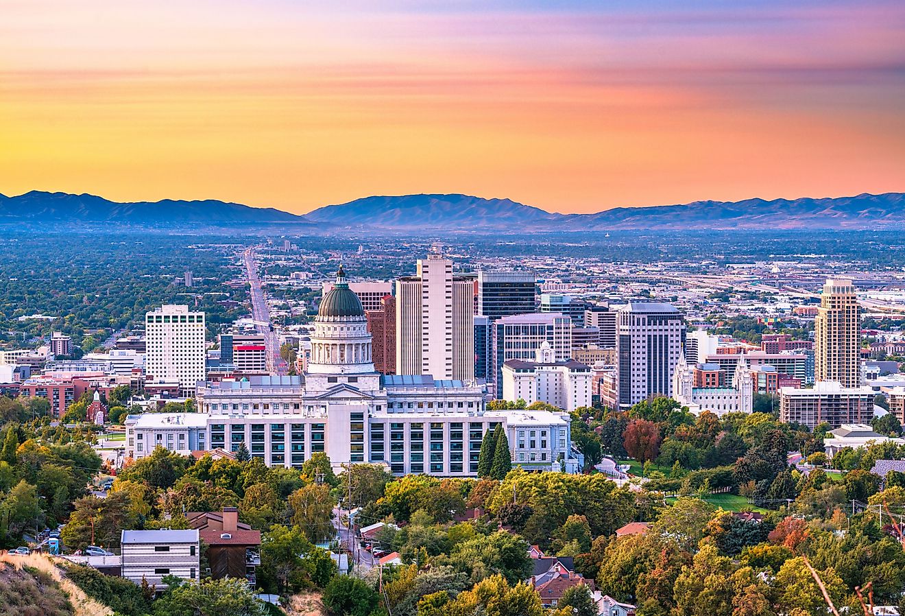 Downtown Salt Lake City, Utah.