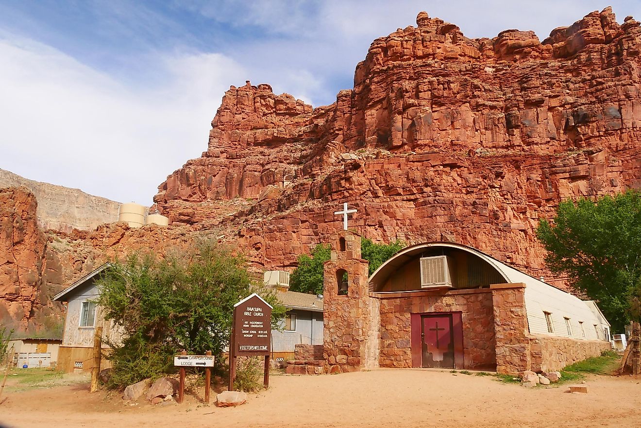 A Church in the Supai Village, Havasupai Indian Reservation, Arizona, United States