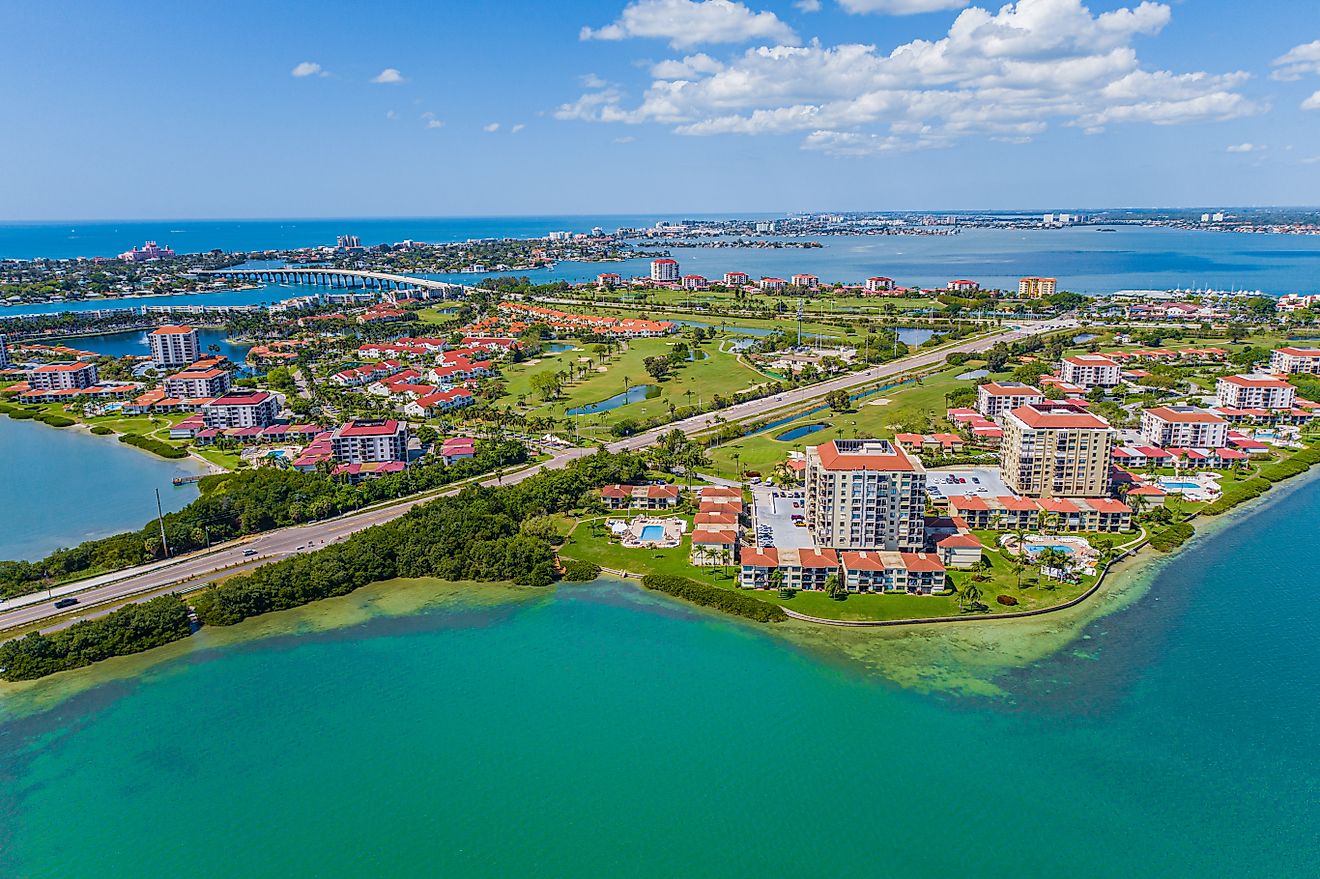 Sunny beach vista from St. Pete Beach, Florida.