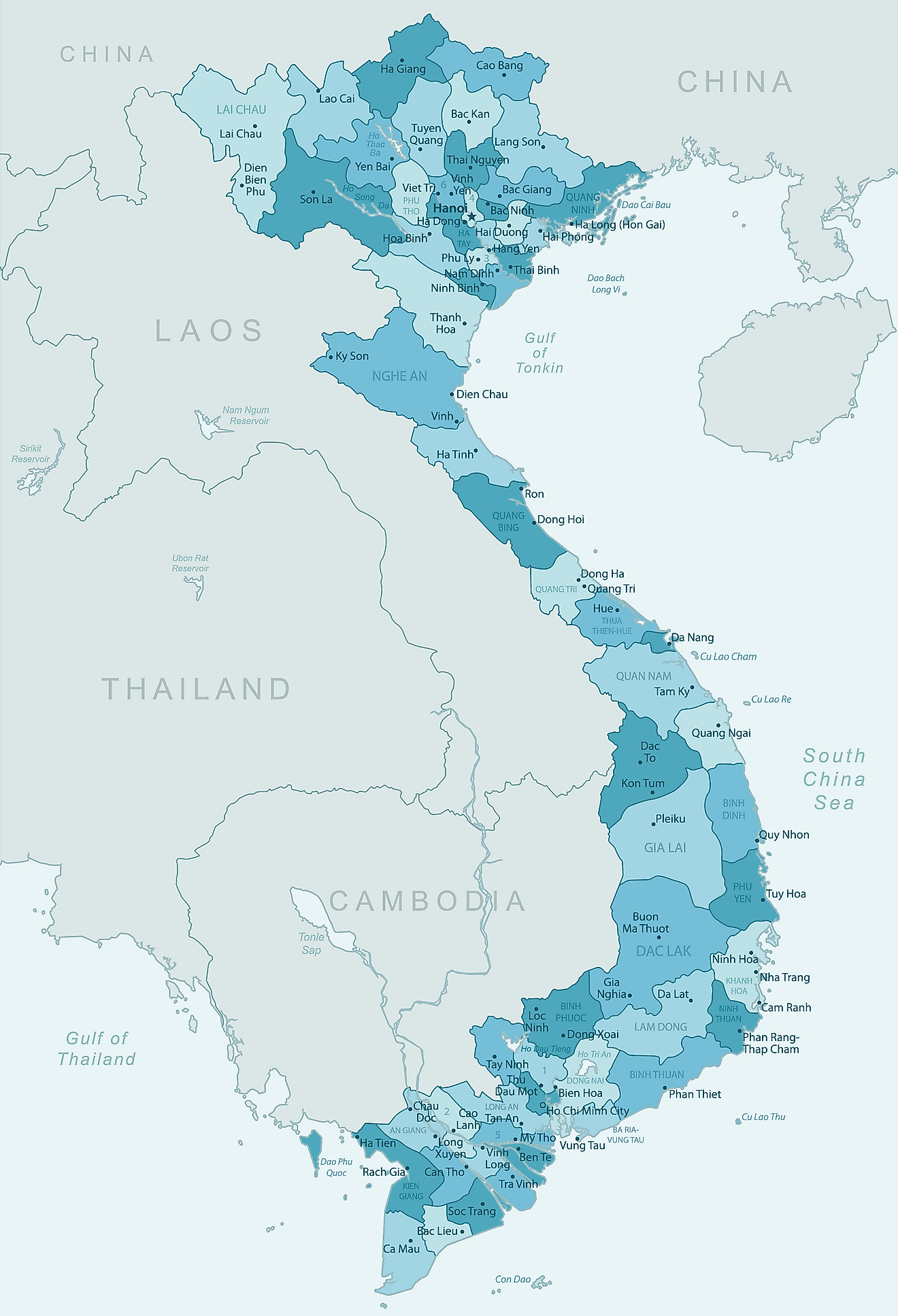 Provinces Of Vietnam Map 