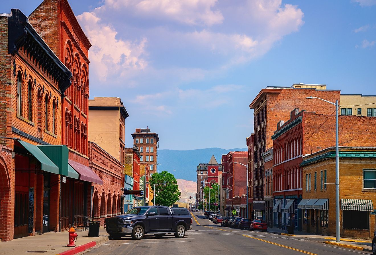 Historic Uptown District of the City of Butte, Montana.