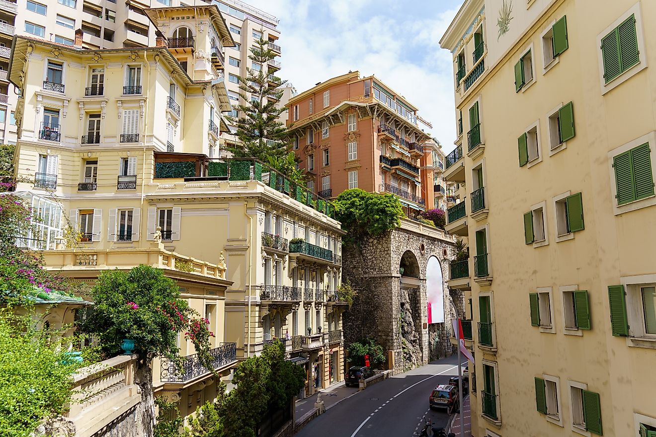 Monaco city center street view