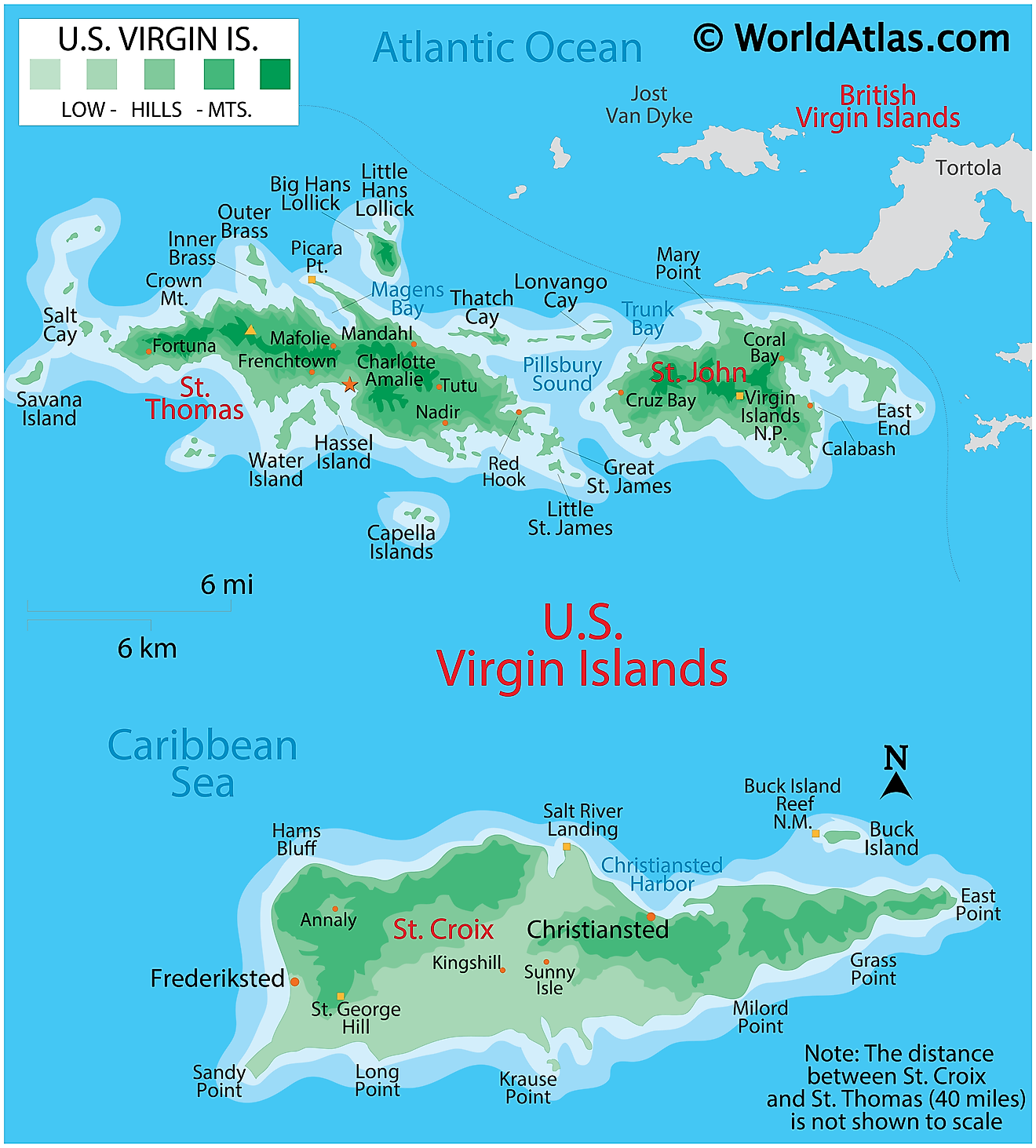 Us Map With Virgin Islands - Ricky Christal