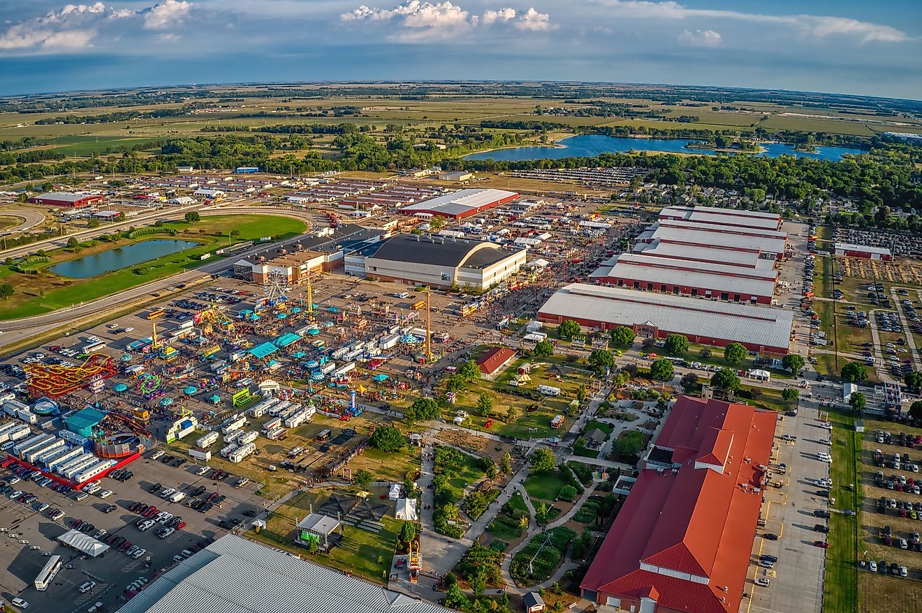 Aerial view of Grand Island, Nebraska.